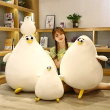 Oreiller en peluche mouette géante douce 26 40cm, décoration de canapé paresseux salon, joli jouet en peluche pour enfants, cadeau Surprise