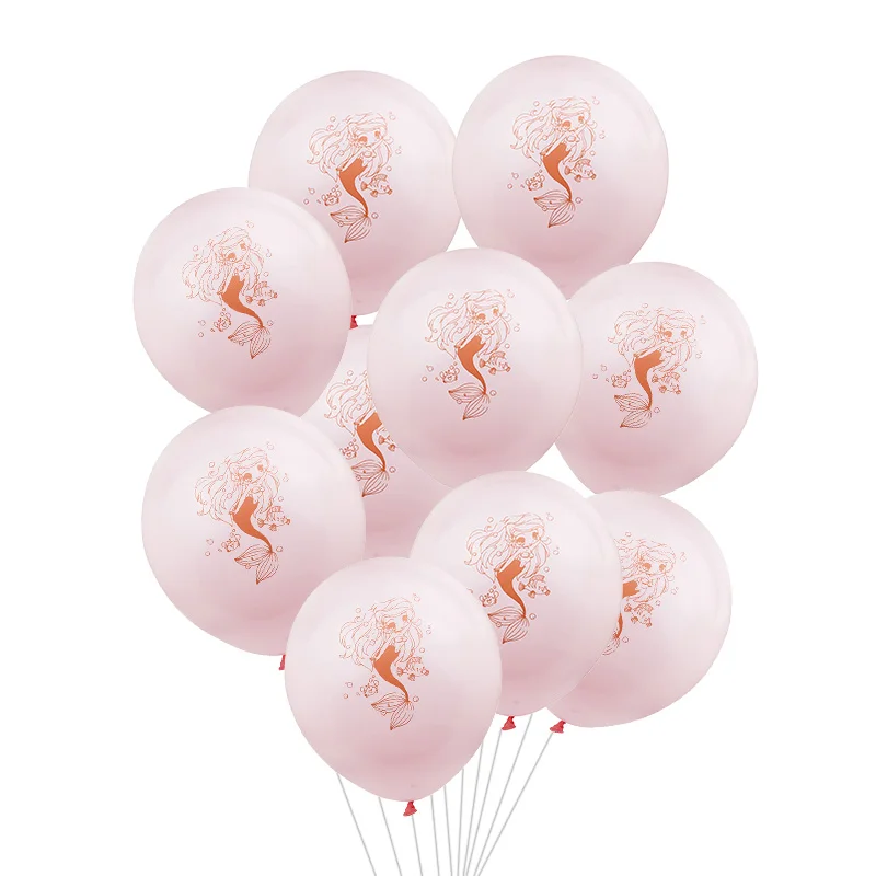 10 шт. 12 дюймов маленькая Русалка воздушные шары для дня рождения конфетти для воздушного шара латексный воздушный шар для детей день рождения Свадебные украшения