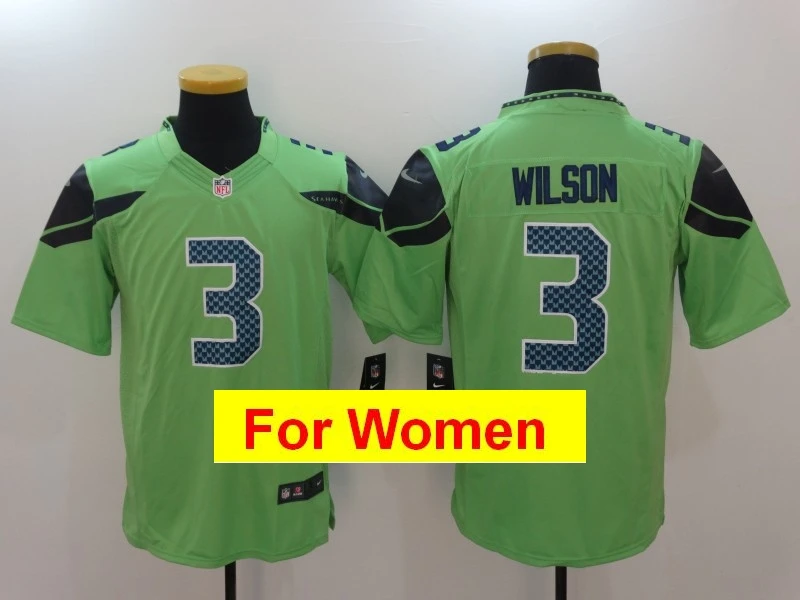Серый Женские футболки Seattle Shaquem Griffin Russell Wilson Bobby Wagner Doug Baldwin - Цвет: Серый