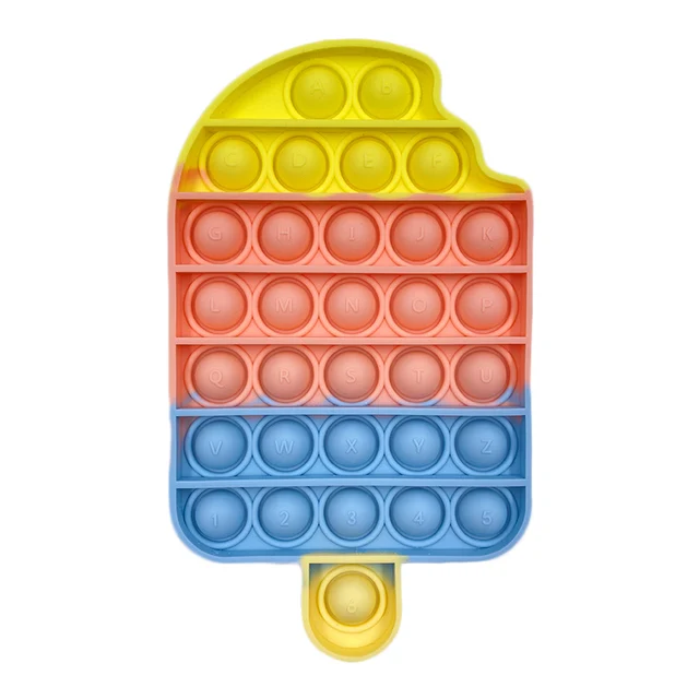 Fidget Reliver Stress Toys Rainbow Push Bubble Antistress Toys Sensory Toy To Relieve Autism Free Shipping PL-326