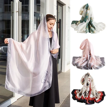 

Summer Beach Shawl For Adults Artificial Silk Long Scarf Sun Shade Ultra Thin Outdoor Travel Sunbathing Beach Shawls