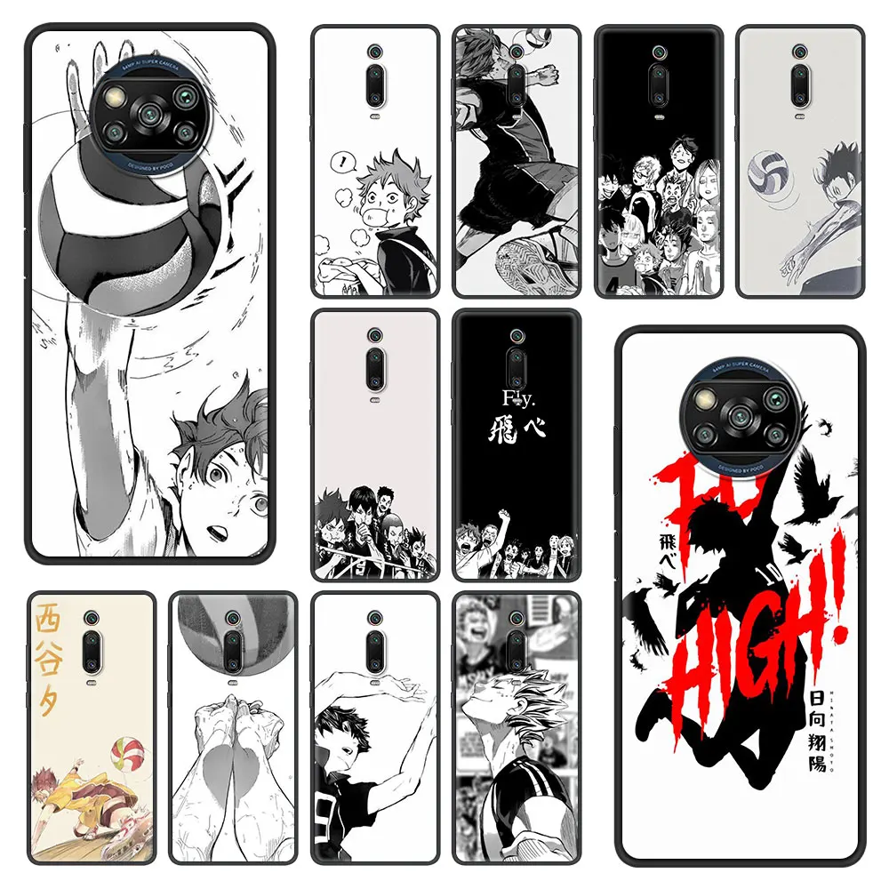 Haikyuu! Силиконовый чехол в стиле аниме для Xiaomi Mi 11 Poco X3 NFC 10T Pro Note 10 Lite 9T CC9 9 8 A2 M3