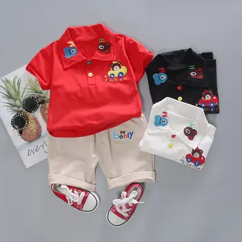 

New Baby Clothes Suit Children Fashion Boys cartoon cars t shirt Shorts 2Pcs/sets Toddler Formal Clothing Infant Kids Tracksuits