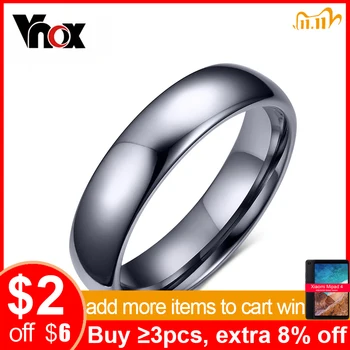 

Vnox Tungsten Ring for Women Men 4mm/6mm Original Color Classic Wedding Jewelry Smooth Polishing