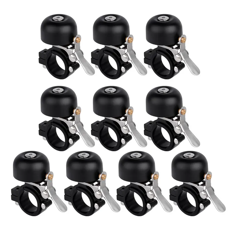 Black 10 PCS Deemount левой и правой руки Применение Классический цикл латунный раструб фиксатор для крепления на руль мотоцикла анодированный кольцо высокочастотный четкий Шум Предупреждение - Цвет: Black 10 PCS