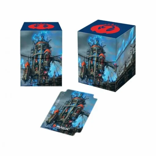 Ультра Pro Deck Box Ravnica десять гильдий настольные игры карты TCG колода чехол для магических карт MGT/Pkm/YGO/сборные игры - Цвет: Светло-серый