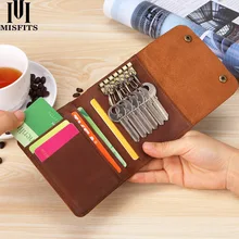 Mister new style Мужская сумка для карт из натуральной кожи, мужская сумка из натуральной кожи с натуральным лицевым покрытием в стиле ретро, короткая кожаная повседневная сумка с лошадью, три выдвижной ключ