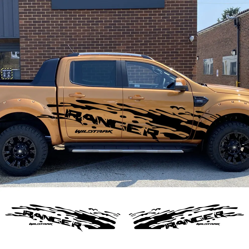 Autocollants Latéraux De Porte Pour Ford Ranger Raptor Wildtrak Pickup, Autocollants Graphiques