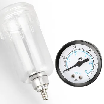 

Portable Water Oil Separator Filter Regulator Compressor Gauge Aluminum Alloy AFC2000 Home Garden Supplies