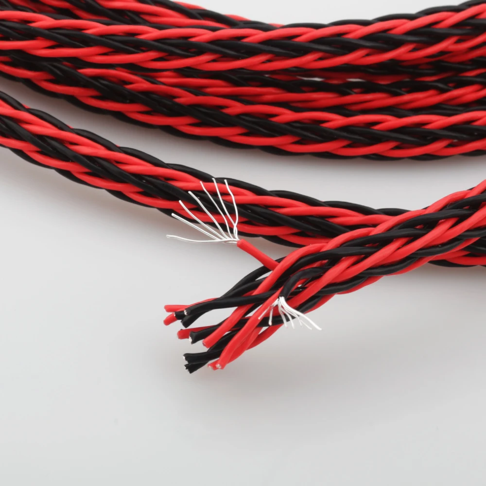 1MeterHighQuality8AGOCCCopperSilverPlatedWireCableforHIFI