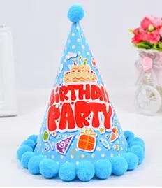10pcs dots blue 10 PCS С Днем Рождения вечерние Шапки Радужная детская Корона День рождения украшение красочный плюшевый шар девочки-мальчики праздничный колпак - Color: 10pcs dots blue