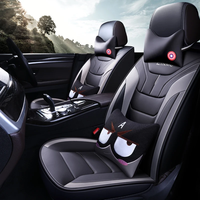 

Full Coverage Eco-leather auto seats covers PU Leather Car Seat Covers for Land defender discovery sport range rover velar