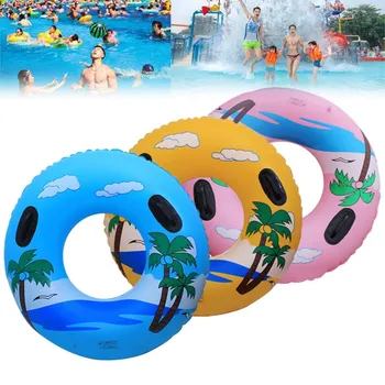 

Inflatable Swimming Circle Thickened 100cm Adult Kids Pool Floats Training Aid Water Toys