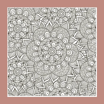 

ZATWBS Flower kaleidoscope Clear Stamps For DIY Scrapbooking/Card Making/Album Decorative Rubber Stamp Crafts