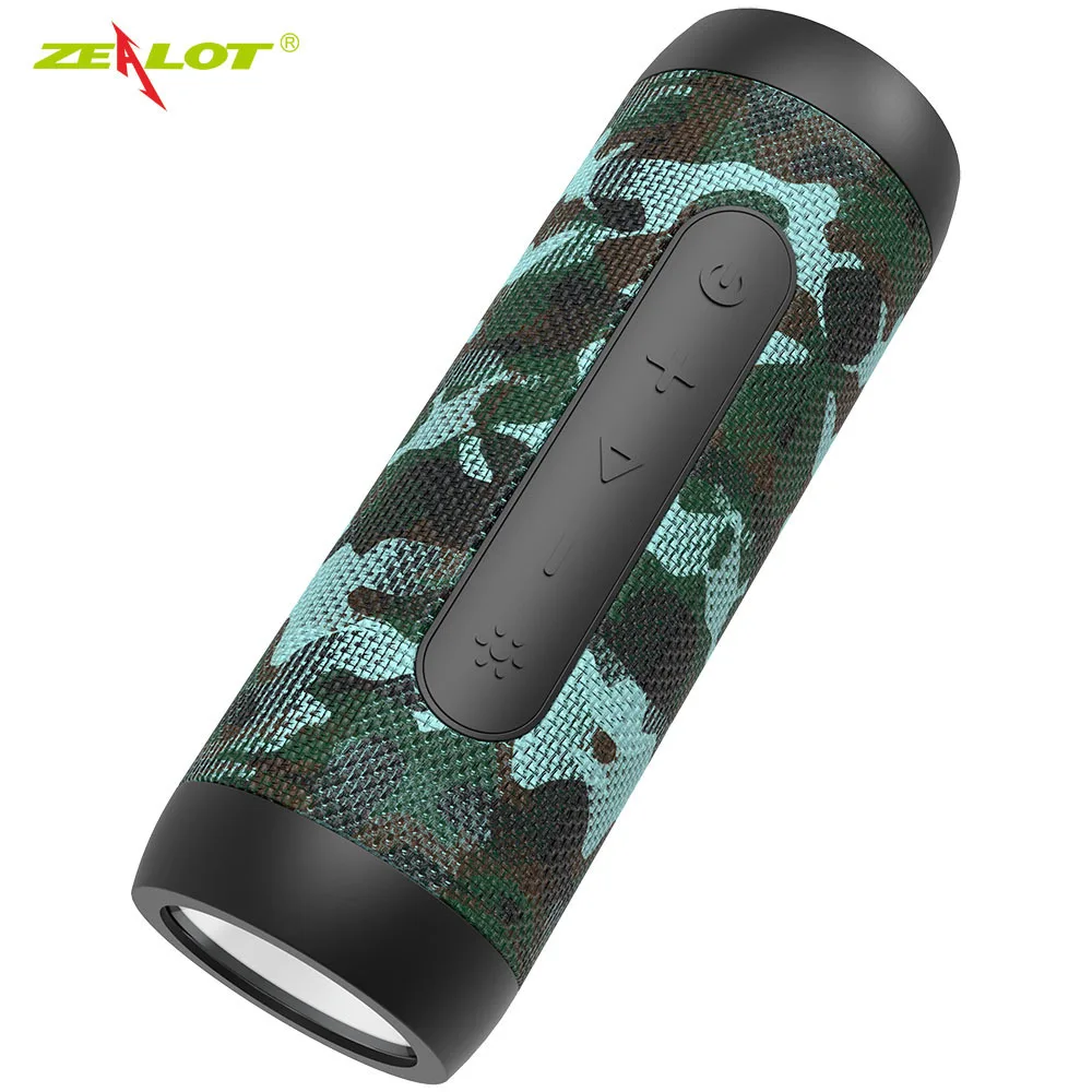 Zealot S22 Bluetooth динамик fm-радио мини портативный бумбокс небольшой беспроводной динамик с фонариком+ банк питания, поддержка tf-карты