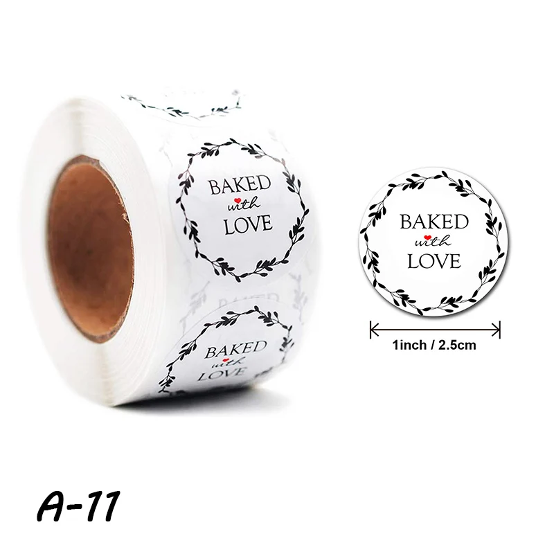 Thank You Stickers 500pcs/roll Handmade Sticker Circle Stationery thank you for your order Seal Labels thank you stickers