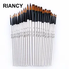 12 шт./партия, профессиональная масляная Акварельная кисть, деревянная ручка, нейлоновый Набор для волос, кисти для окрашивания, товары для рукоделия 03151