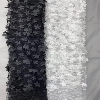 

Mesh Bottom Fresh Flower Embroidery Lining Women's and Children's Clothing Skirt Wedding Dress Embroidery Fabrics