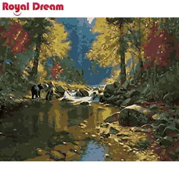 

Streams of black bears DIY Digital Oil Painting By Numbers Europe Painting For Living Room Wall Art