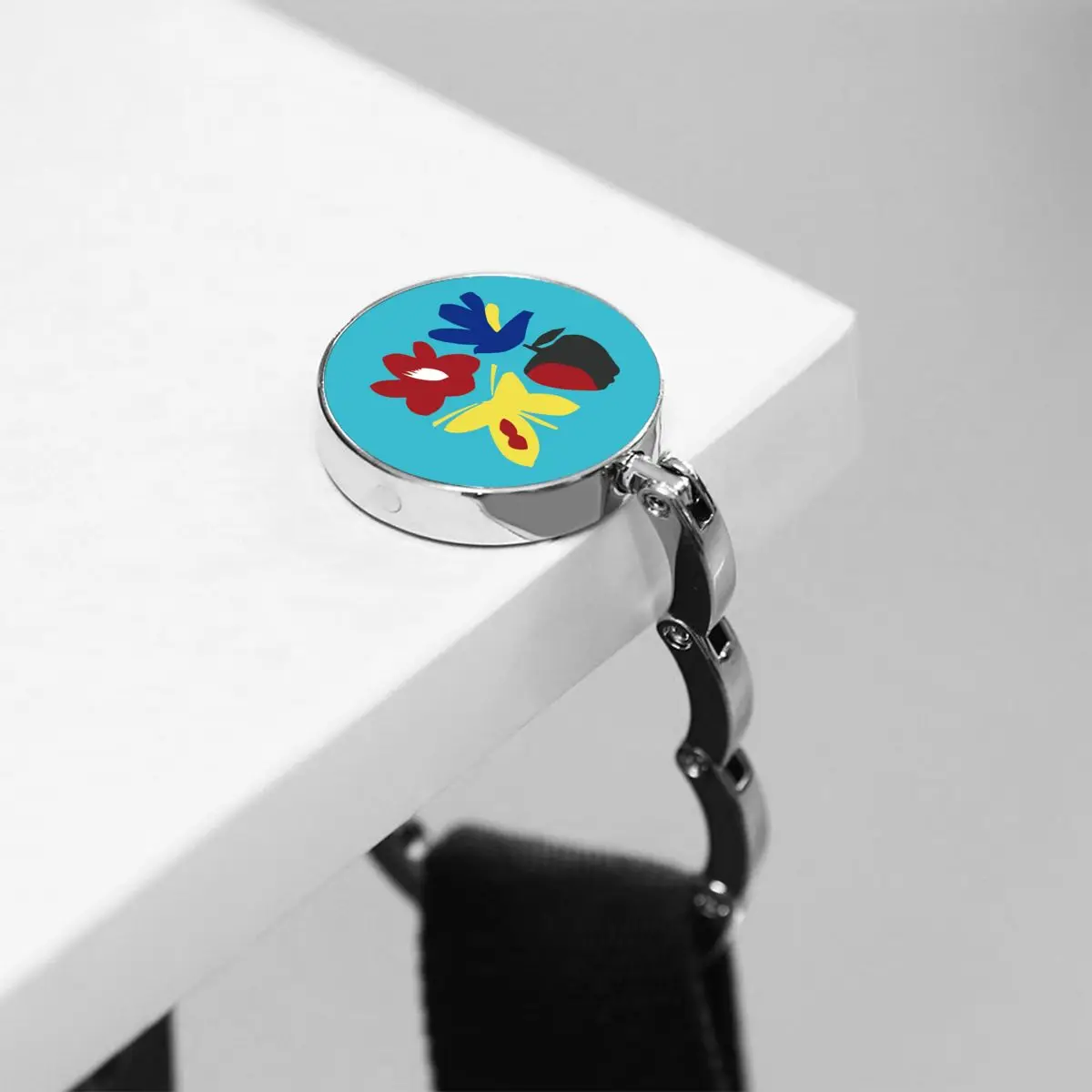 NOISYDESIGNS Складная мини вешалка с цветочным принтом держатель настольный крючок