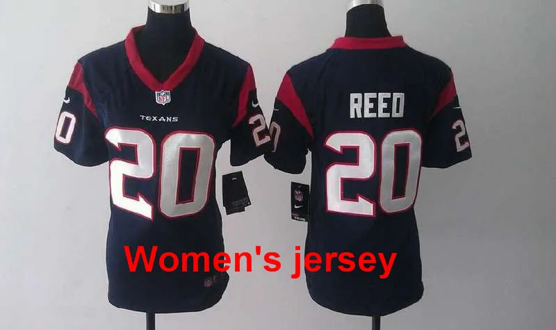 A+++ женщины дамы Все Сшитые Хьюстон s Дамы 80 Andre Джонсон 23 Arian Foster 56 Brian Cushing 99 J.J. Ватт Джерси - Цвет: 7