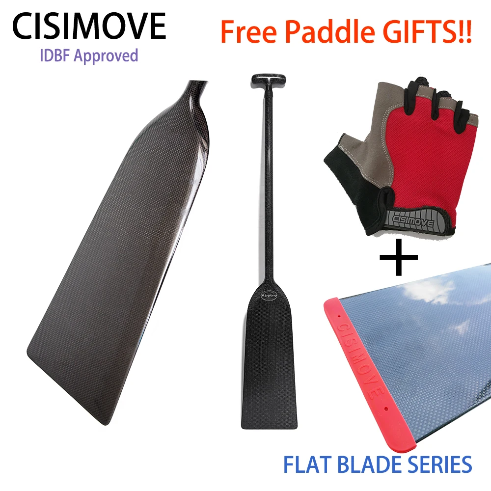 CISIMOVE IDBF approved full carbon fixed length flat blade dragon boat