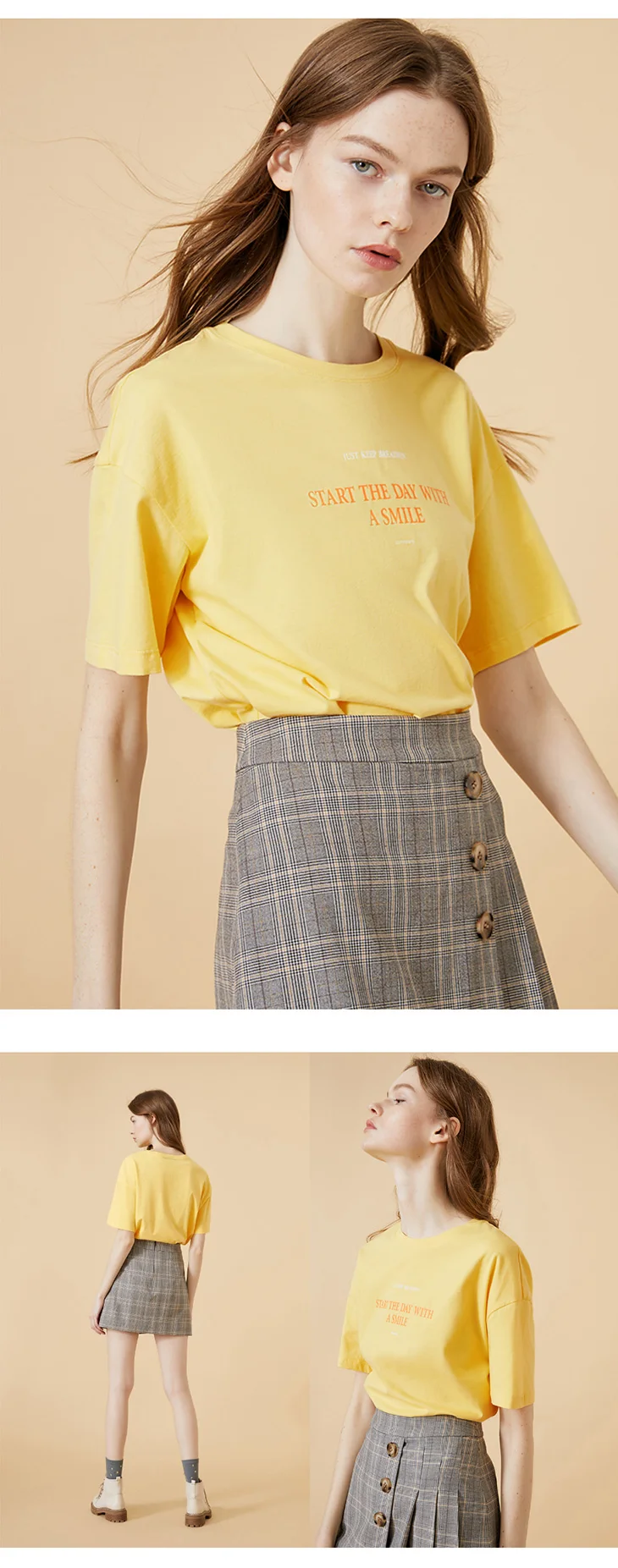 ONLY Women's Letter Print Short-sleeved T-shirt | 120101578