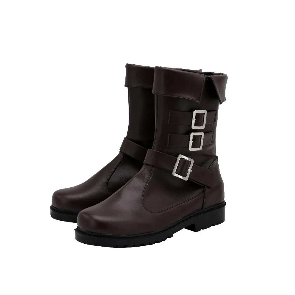 Final Fantasy VII Remake Aerith Gainsborough Cosplay Boots Brown Shoes Custom Made Any Size (4)