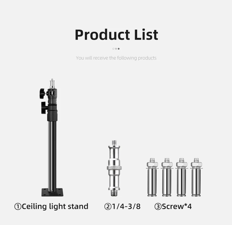 Wall Ceiling Mount Light For Flash Lamp LED Lights Softbox Photo Studio Live br
