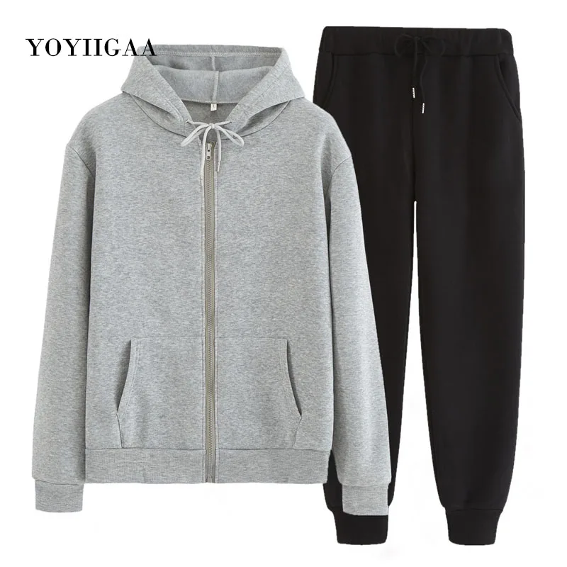 Autumn Winter 2 Piece Set Women Hoodies Pants Printed Pullover Sweatshirt Womens Hoodie Hooded with Pockets Tracksuit Suits
