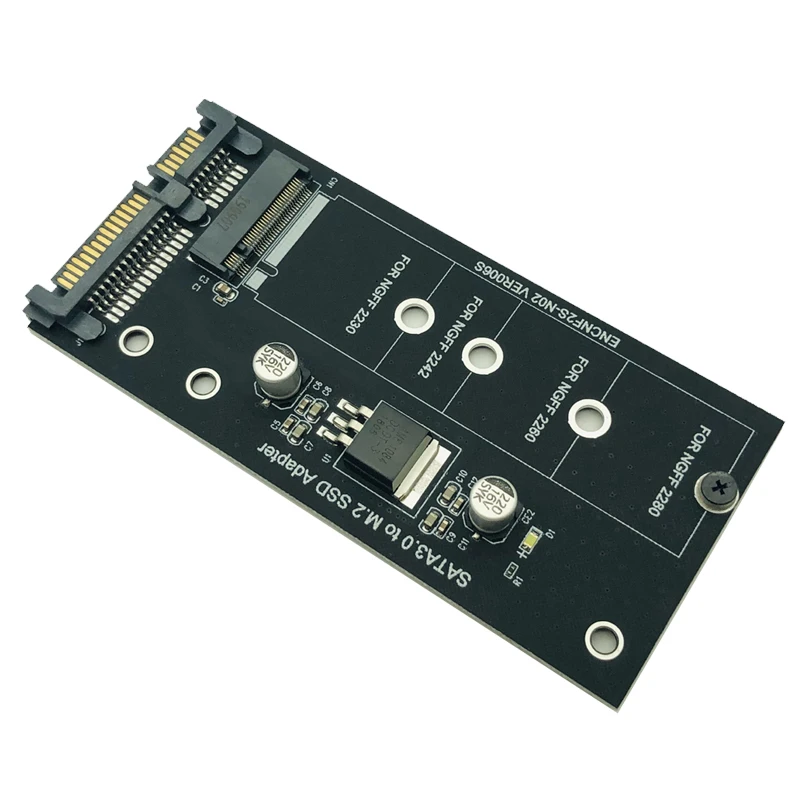 Add On Cards M.2 SATA Adapter M2 to SATA Adapter M.2 to NGFF Converter 2.5" SATA3 Card B Key for 2230-2280 SSD