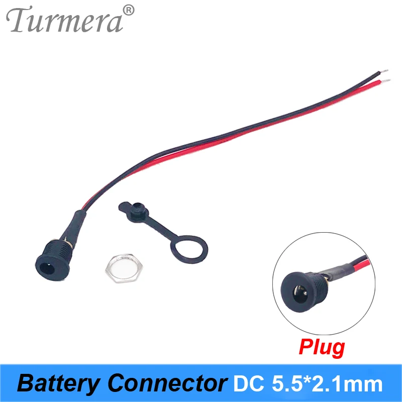 

DC Battery Power Plug Connector for Diy DC Waterproof Jack Connector DC022B 5.5 X 2.1 mm with Wire