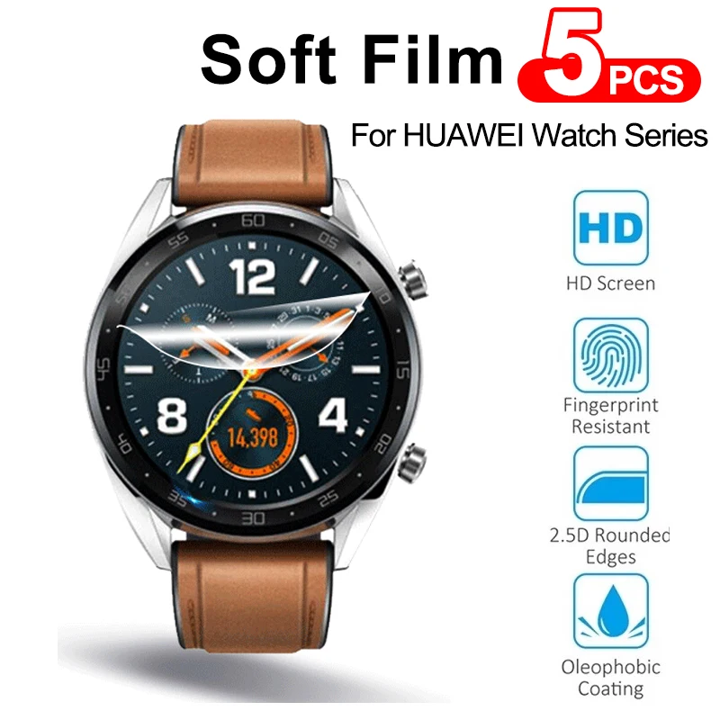 Pellicola Protettiva Per Schermo Intero 5 Pezzi Per Huawei Watch Gt 2 Pro 46Mm 42Mm Pellicola Morbida Per Huawei Watch 3 Pro Pellicola Protettiva Ultr