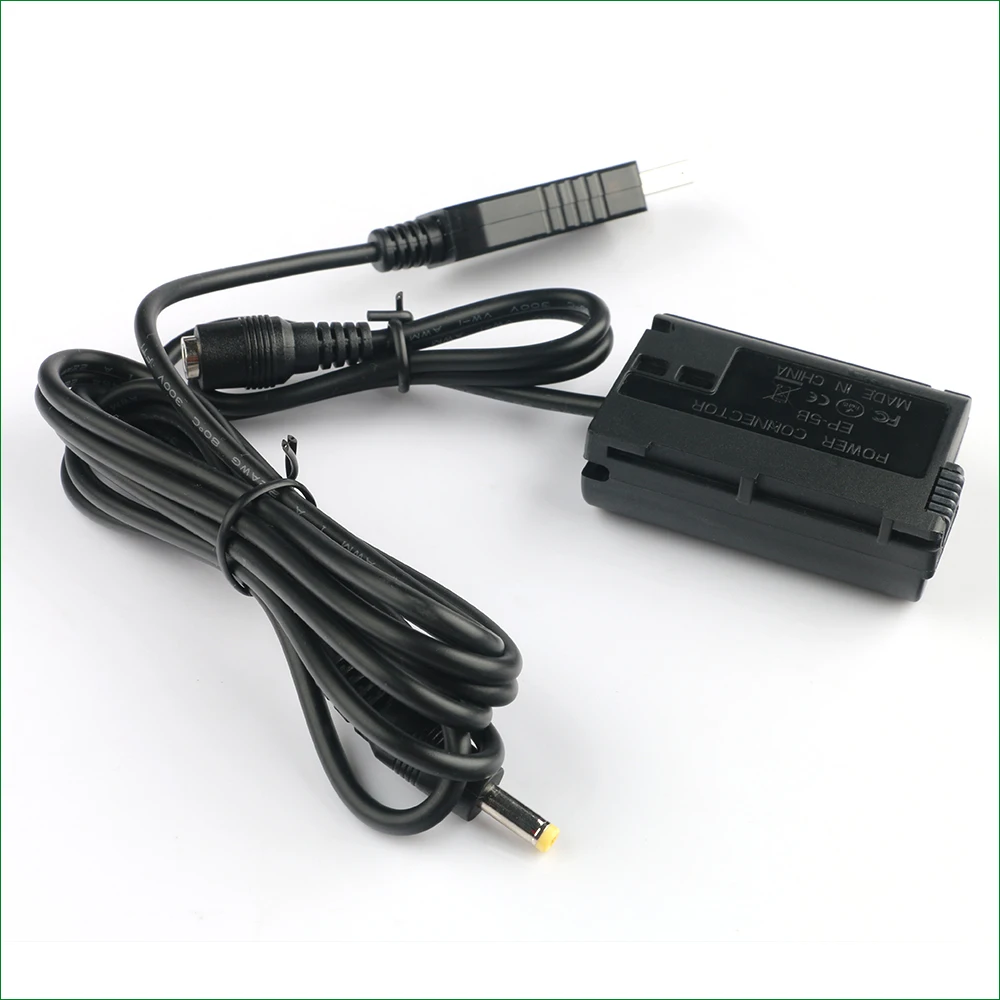 USB к EN EL15 EP 5B манекен Батарея Мощность банк кабель для Nikon D7000 D7100 D7200 D7500 Z5 Z6 Z7 1