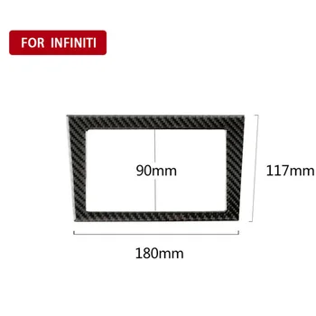 

Sticker Console Navigation cover Trim Frame Parts Carbon Fiber Black Car