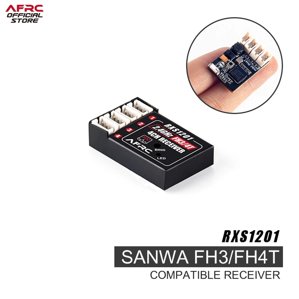 Micro Ricevitore Di Afrc-Rxs1201 Per Sanwa M12, M11X, Exzes X, Mt-4, Gemelli X,Mt-S, Mt-4S, M12S ,M17.Sanwa Fh3/Fh4T Rx-472 Rx-482