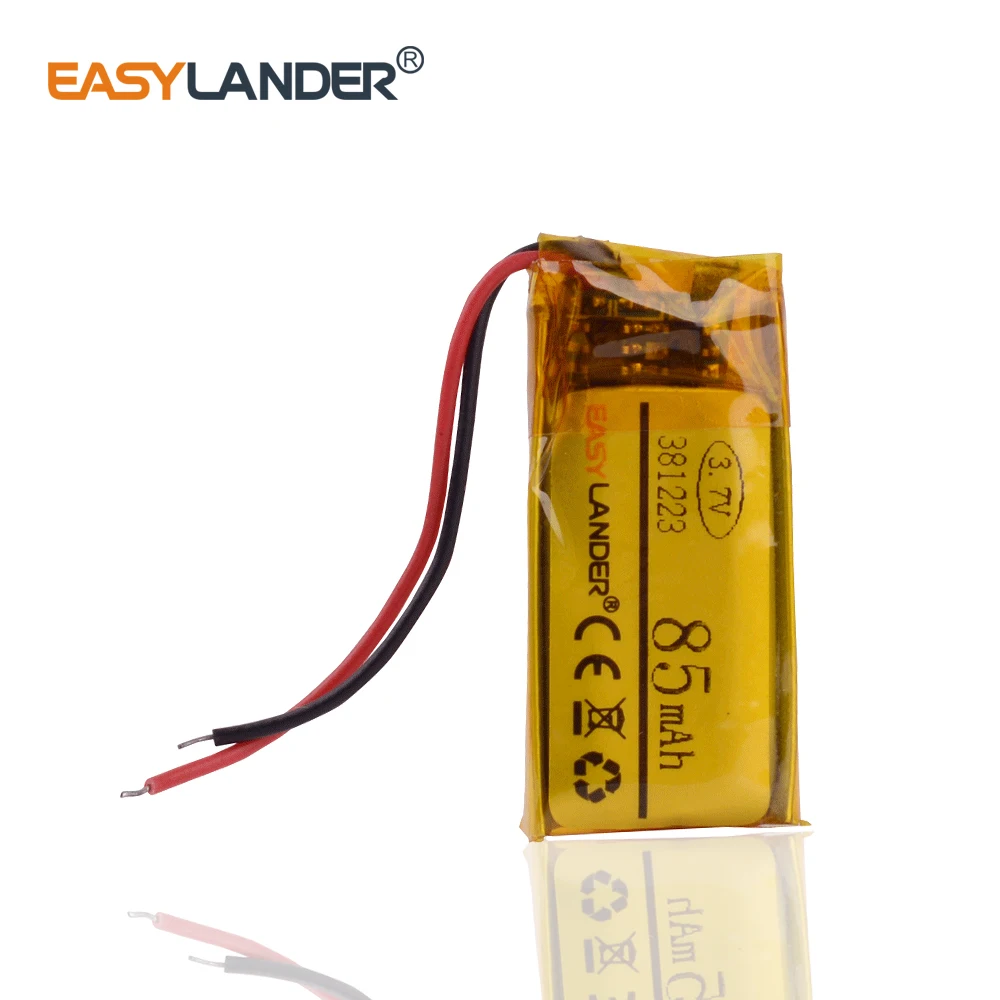 

381223 3.7V lithium polymer battery 381224 85mah MP3 MP4 MP5 Bluetooth headset