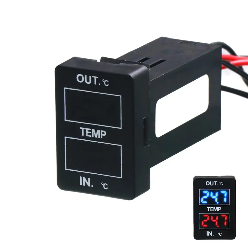 Car internal/external temperature display, dual temperature sensors use for TOYOTA,Camry,Corolla,Yaris,RAV4,Reiz,Land Cruiser