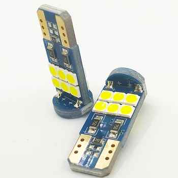 

20pcs 12V Non polarity Canbus T10 LED bulbs with 4014SMD 24 leds Light 194 168 W5W LED LAMP white blue NO OBC ERROR