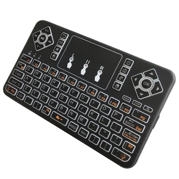 

2.4GHz Home Office Colorful Backlight Bluetooth Wireless Keyboard With Touchpad Numeric Handheld Remote Mini Battery Powered PC