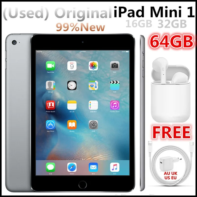 (Б/у iPad,99% Новый) оригинальный Apple iPad Mini 1 16 ГБ 32 ГБ 64 Гб Wifi, ios 9,35, 100% рабочее состояние, бесплатные Bluetooth наушники.|Чехлы для планшетов и электронных книг| | АлиЭкспресс
