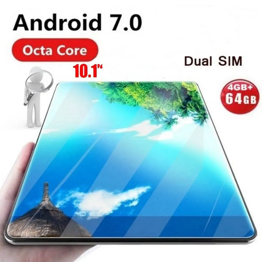  Metal Shell Tablet 10.1 inch Tablet 2GB/4GB RAM 32GB/64GB ROM for Android 7.0 Phablet Tablet Pc