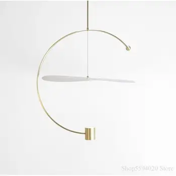 

Nordic Simple Geometric Circle Chandelier Art Space Decor Home Hanging Lights American Creative Restaurant Chandelier Lighting