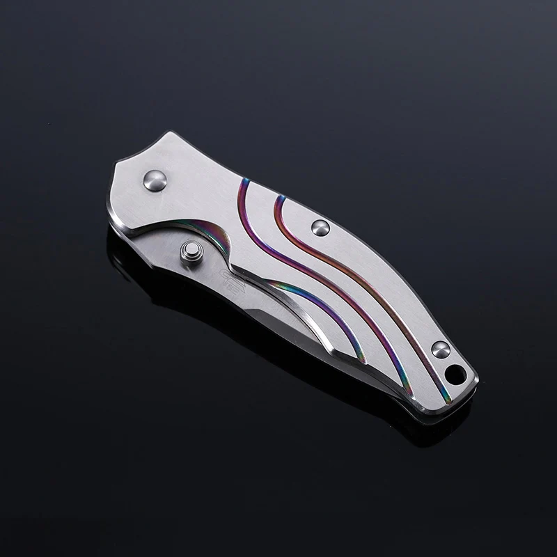 Sanrenmu 7072 складной нож Карманный EDC походный инструмент для выживания с ручкой из