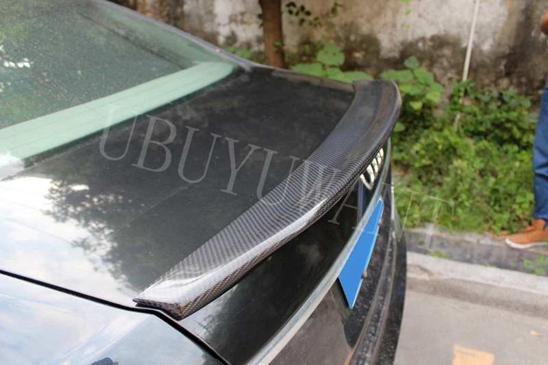 Для Audi A6 C6 2009 2010 2011 2012 карбоновое волокно в бельгийском стиле, наружный задний багажник, украшение крыла, задний спойлер багажника