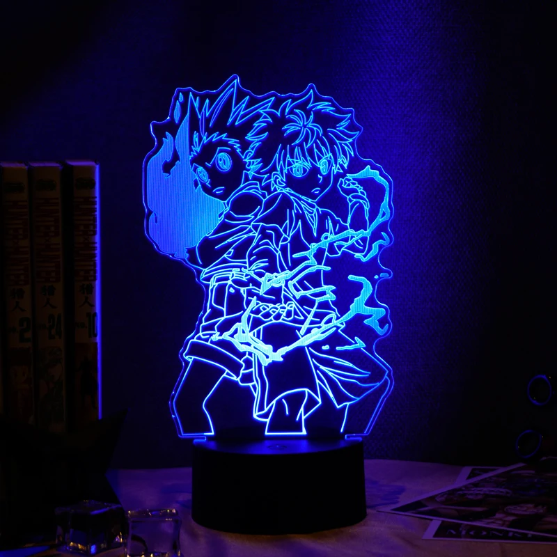

Gon and Killua Figure Nightlight Anime Hunter X Hunter 3d Night Light for Kid Bedroom Decor Lighting Child Gift Table Lamp Gifts