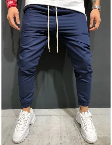 Men Pants New Men's Woven Fabric for Casual Jogging Trousers with Ankle Girdle