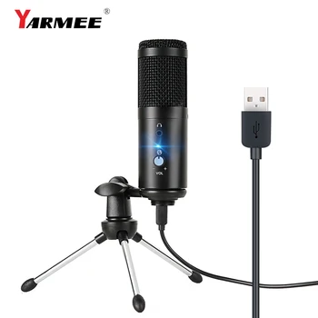 

YARMEE Condenser Microphone USB Port PC Laptop Studio Microphone for Youtube Game Podcast Karaoke DJ Live Recording Conference