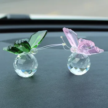 

Cute Crystal Butterfly Glass Crafts Natural Stones Animal Figurines Home Desktop Decor Ornaments Wedding Souvenir Gifts