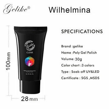 

30g Soak Off Gel Polish Poly Gel Easy Application Nail Gel Polish Quick Building Extend Gum Poly Gel